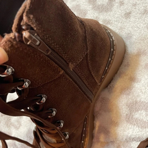 Steve Madden Rainer Lace Front Chunky Boots Suede NEW​​ - Picture 7 of 13